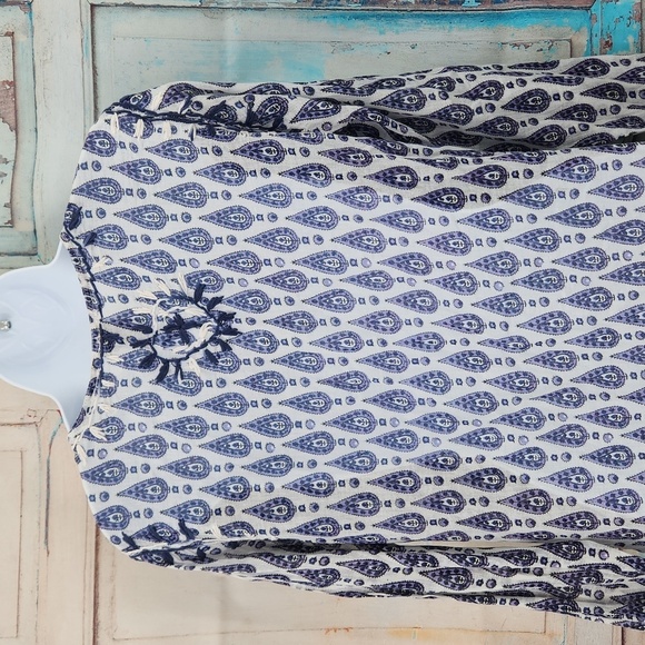 Raj Hand Embroidered Cotton Tunic - Picture 5 of 8